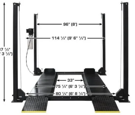 Atlas Apex 8 8,000 lb 4-Post Lift Car
