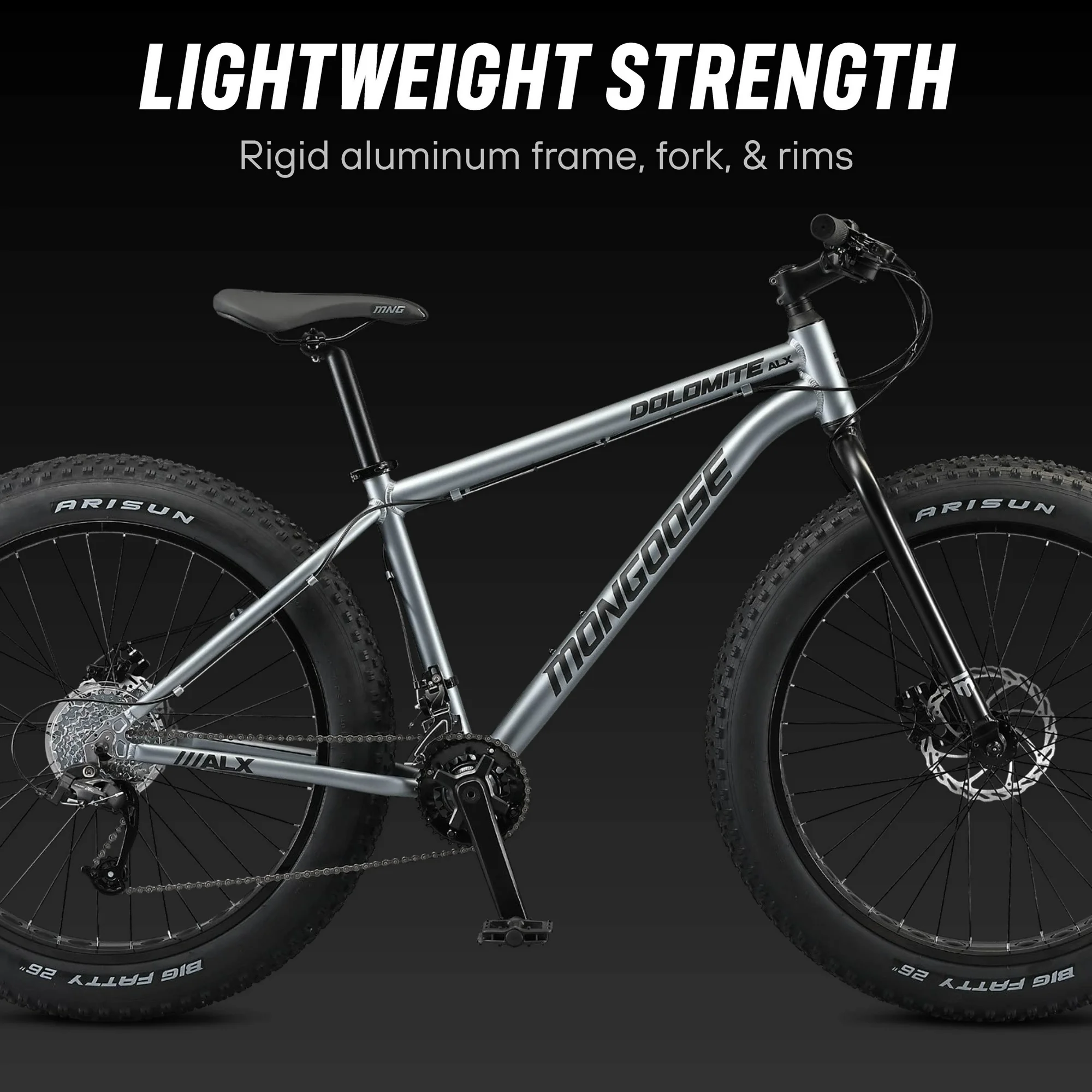 26" Mongoose Dolomite ALX Unisex Fat Tire Mountain Bike, - Image 3
