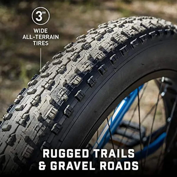 Mongoose Juneau 26-Inch Fat Tire Bike, Slate Grey - Image 3