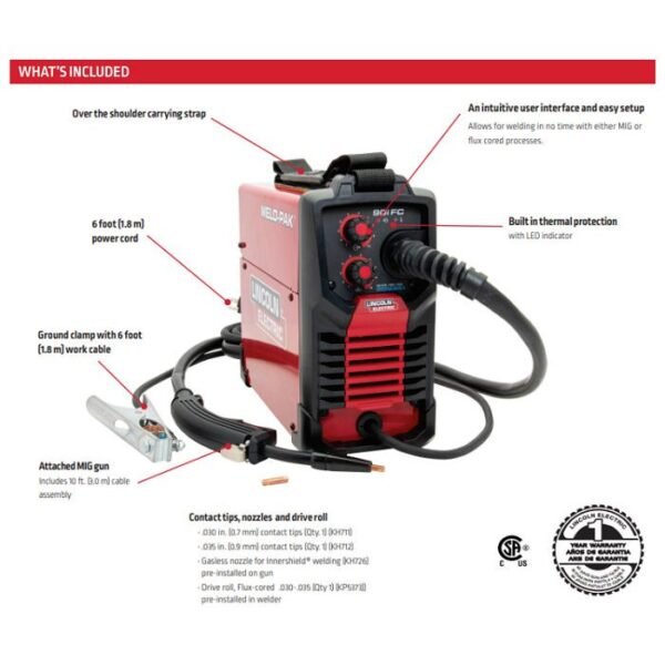 Lincoln Electric K5255-1 Weld-Pak 90i FC Flux-Cored Welder - Image 2