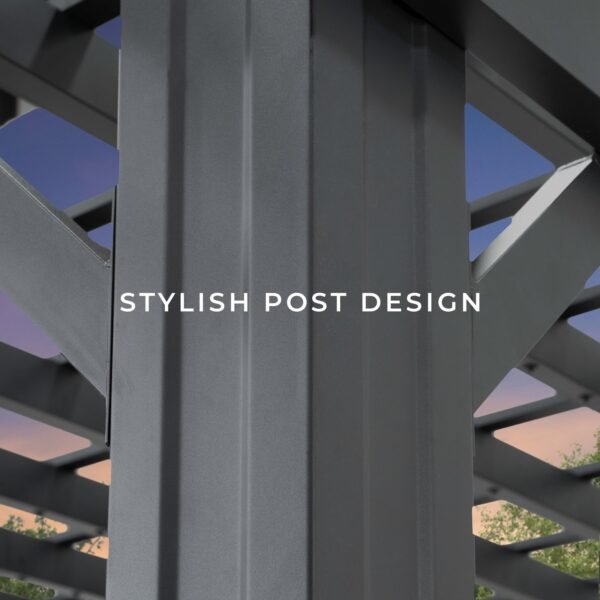 14x12 Stratford Traditional Steel Pergola With Sail Shade Soft Canopy - Image 15