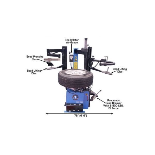 Atlas TC229DAA Dual Assist Arm Wheel Clamp Tire Changer - Image 4