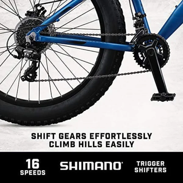 Mongoose Juneau 26-Inch Fat Tire Bike, Slate Grey - Image 6
