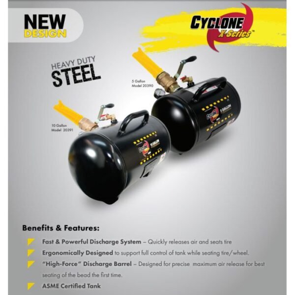 ESCO 20391 Cyclone-X Series 10 Gallon Truck Tire Bead Seater - Image 2