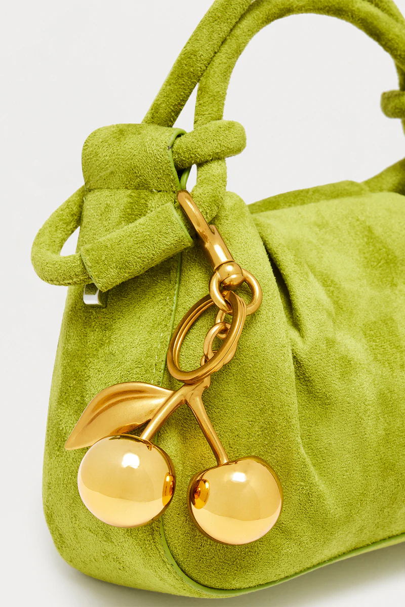 Cherry Cola Fruit Handbag Charm – Gold Finish - Image 3