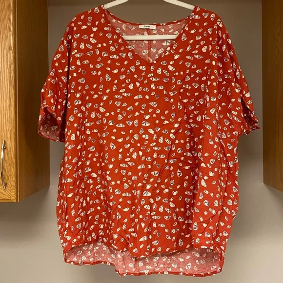 Flaunt Boutique Rust Pebble Blouse - Image 3